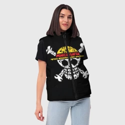 Женский жилет утепленный 3D One piece words флаг - фото 2