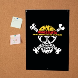 Постер One piece words флаг - фото 2