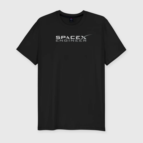 Мужская футболка хлопок Slim Spacex engineer