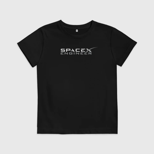 Детская футболка хлопок Spacex engineer