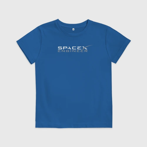 Детская футболка хлопок Spacex engineer