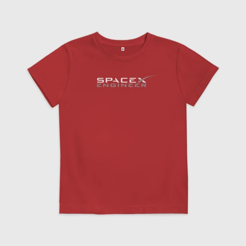 Детская футболка хлопок Spacex engineer