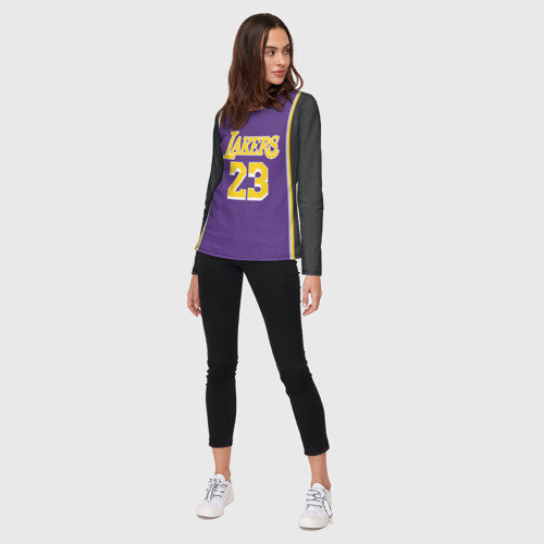 Женский лонгслив 3D James LA Lakers 2019, цвет 3D печать - фото 5