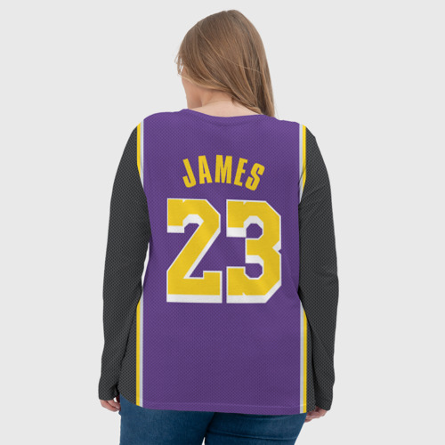 Женский лонгслив 3D James LA Lakers 2019, цвет 3D печать - фото 7