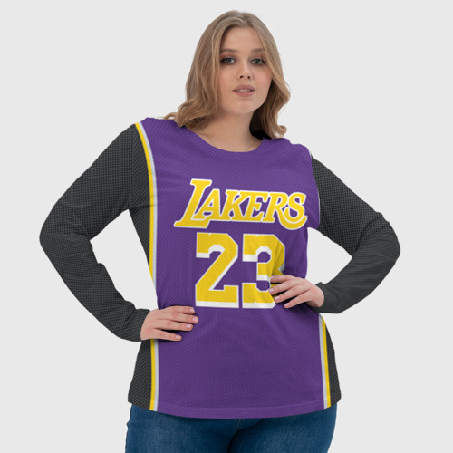 Женский лонгслив 3D James LA Lakers 2019, цвет 3D печать - фото 6