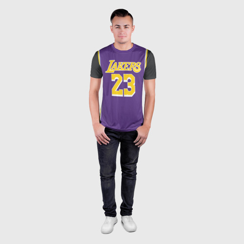 Мужская футболка 3D Slim James LA Lakers 2019, цвет 3D печать - фото 4