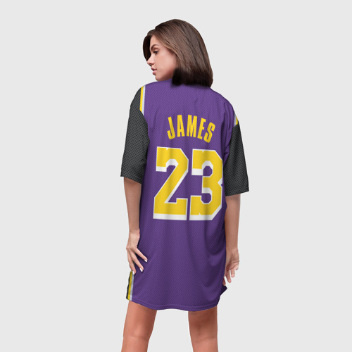 Платье-футболка 3D James LA Lakers 2019, цвет 3D печать - фото 4