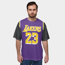 Мужская футболка oversize 3D James LA Lakers 2019 - фото 2