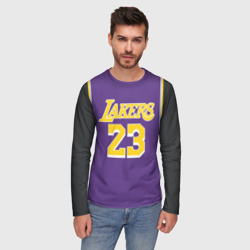 Мужской лонгслив 3D James LA Lakers 2019 - фото 2