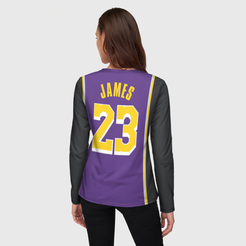 Женский лонгслив 3D James LA Lakers 2019, цвет 3D печать - фото 4