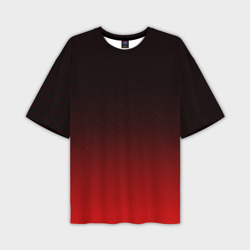 Мужская футболка oversize 3D Red carbon