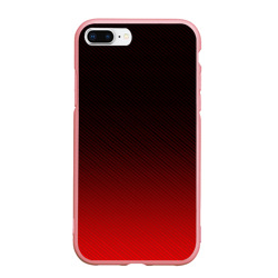 Чехол для iPhone 7Plus/8 Plus матовый Red carbon