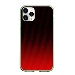 Чехол для iPhone 11 Pro матовый Red carbon