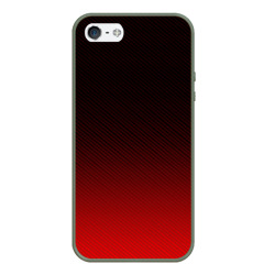Чехол для iPhone 5/5S матовый Red carbon