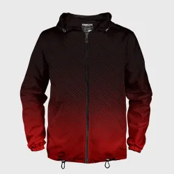 Мужская ветровка 3D Red carbon