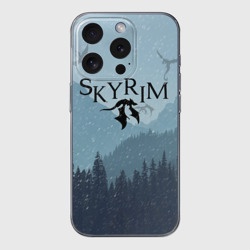 Чехол для iPhone 15 Pro силиконовый с защитой камеры TES skyrim