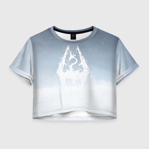 Женская футболка Crop-top 3D TES SKYRIM, цвет 3D печать
