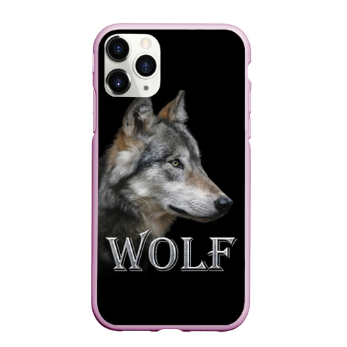 Чехол для iPhone 11 Pro матовый Wolf , цвет розовый