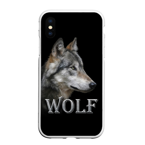 Чехол для iPhone XS Max матовый Wolf , цвет белый