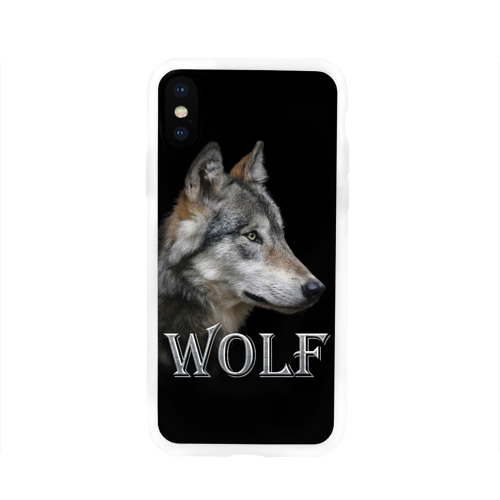 Чехол для iPhone X глянцевый Wolf Фото 01 Чехол для iPhone X глянцевый Wolf Фото 01