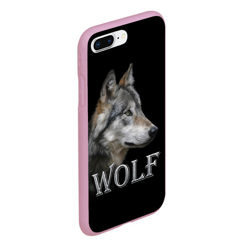 Чехол для iPhone 7Plus/8 Plus матовый Wolf , цвет розовый - фото 3