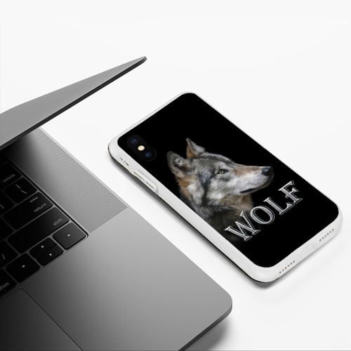 Чехол для iPhone XS Max матовый Wolf , цвет белый - фото 5