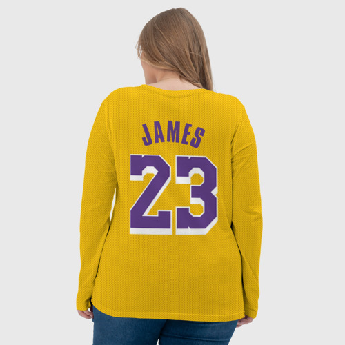 Женский лонгслив 3D James 18-19 LA Lakers home, цвет 3D печать - фото 7