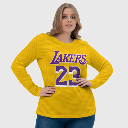 Женский лонгслив 3D James 18-19 LA Lakers home, цвет 3D печать - фото 6