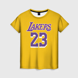 Женская футболка 3D James 18-19 LA Lakers home