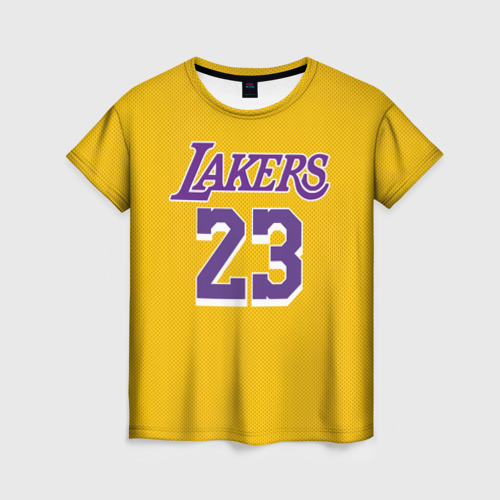 Женская футболка 3D James 18-19 LA Lakers home, цвет 3D печать