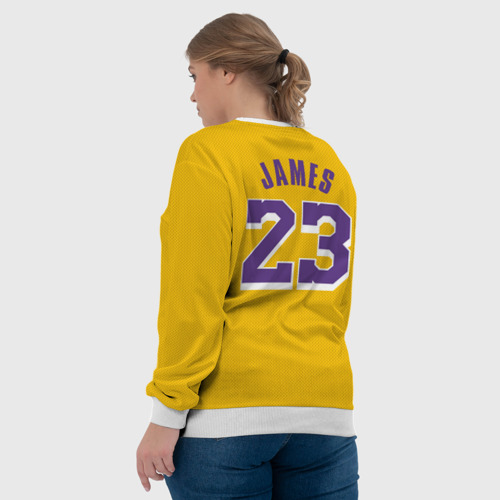 Женский свитшот 3D James 18-19 LA Lakers home, цвет 3D печать - фото 7