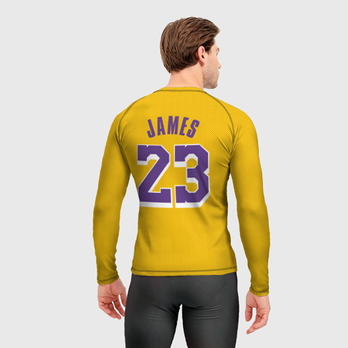 Мужской рашгард 3D James 18-19 LA Lakers home, цвет 3D печать - фото 4