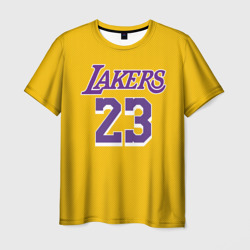 Мужская футболка 3D James 18-19 LA Lakers home