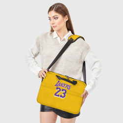 Сумка для ноутбука 3D James 18-19 LA Lakers home - фото 2