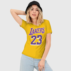 Женская футболка 3D Slim James 18-19 LA Lakers home - фото 2