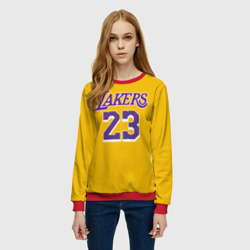 Женский свитшот 3D James 18-19 LA Lakers home - фото 2