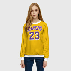 Женский свитшот 3D James 18-19 LA Lakers home - фото 2