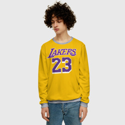 Мужской свитшот 3D James 18-19 LA Lakers home - фото 2