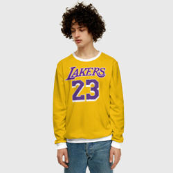 Мужской свитшот 3D James 18-19 LA Lakers home - фото 2