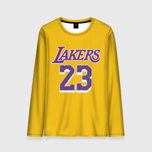 Мужской лонгслив 3D James 18-19 LA Lakers home, цвет 3D печать