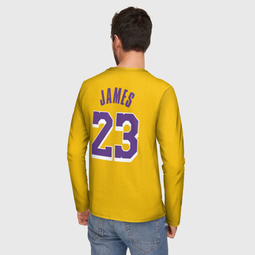 Мужской лонгслив 3D James 18-19 LA Lakers home, цвет 3D печать - фото 4