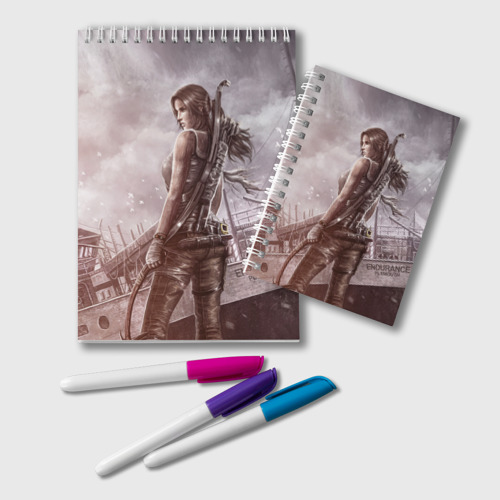 Блокноты с принтом Tomb Raider, вид спереди №1