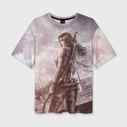 Женская футболка oversize 3D Tomb Raider
