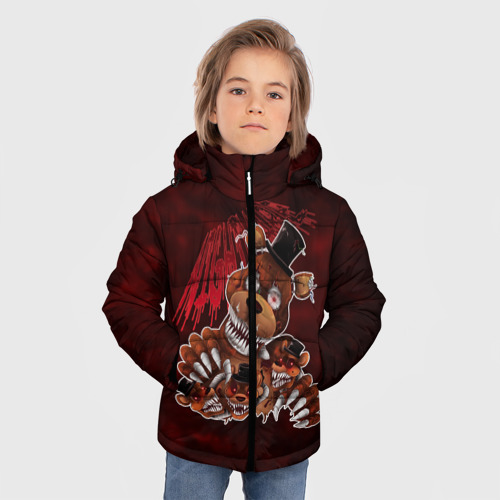 Зимняя куртка для мальчиков 3D Five Nights at Freddy’s, цвет красный - фото 3
