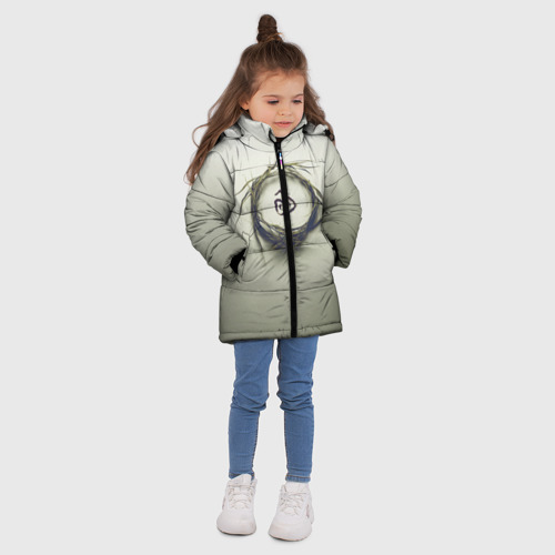 Зимняя куртка для девочек 3D Настоящий Детектив Символ, цвет черный - фото 5