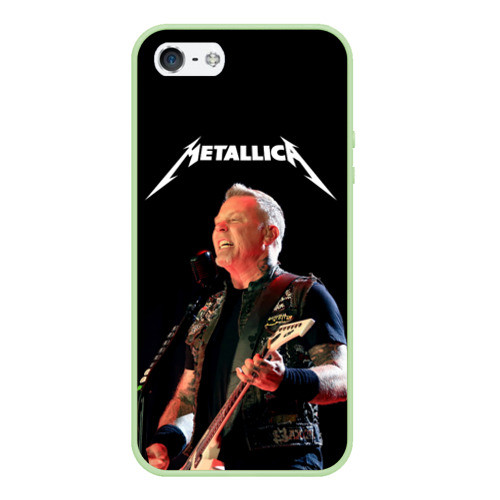 Чехол для iPhone 5/5S матовый Metallica, цвет салатовый