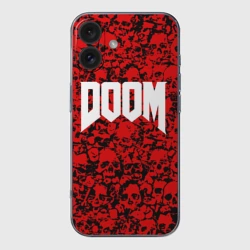 Чехол для iPhone 16 силиконовый с защитой камеры Doom