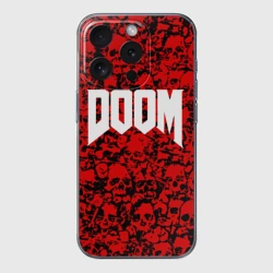 Чехол для iPhone 15 Pro силиконовый с защитой камеры Doom