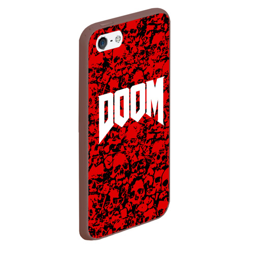 Чехол для iPhone 5/5S матовый Doom, цвет коричневый - фото 3