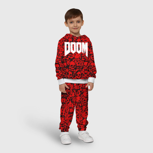 Детский костюм с толстовкой 3D Doom, цвет белый - фото 3